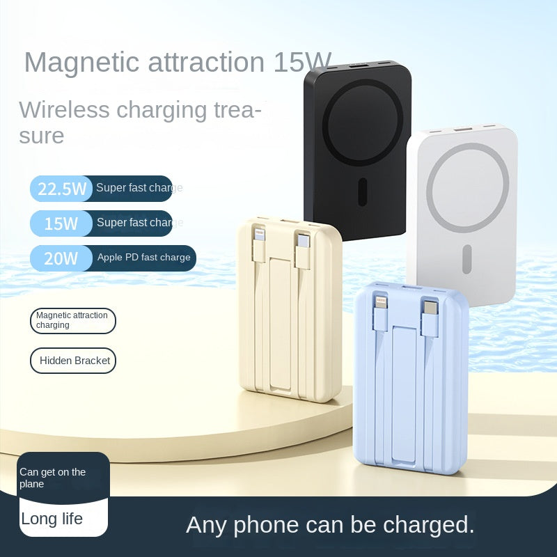 Magnetic Power Bank Comes With Wired Wireless Charging Magsafe Mini Shared Fast Charging Mobile Power Power Bank