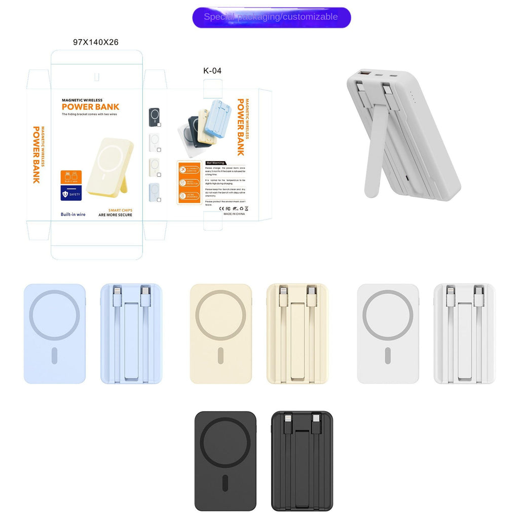 Magnetic Power Bank Comes With Wired Wireless Charging Magsafe Mini Shared Fast Charging Mobile Power Power Bank