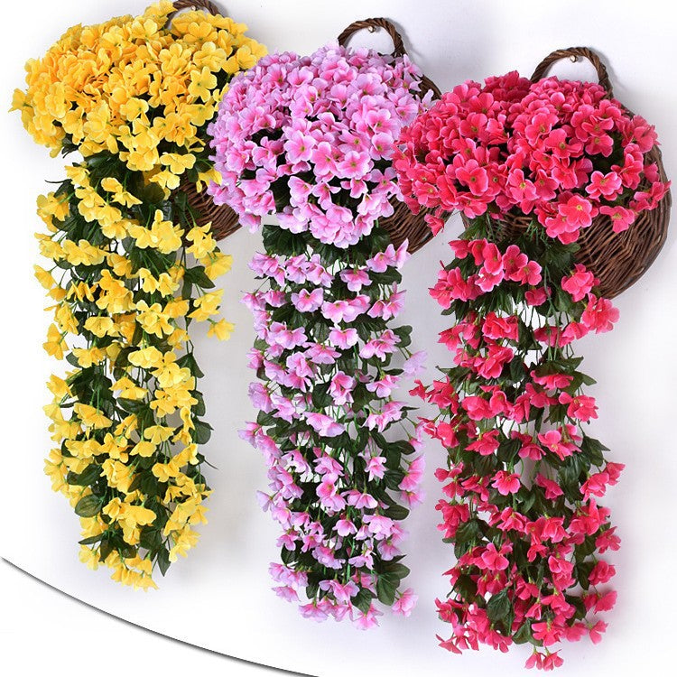 Simulation Violet Wedding Wall Silk Flower Balcony Decoration Fake Flower 18 Heads Hydrangea Decorative Flowers
