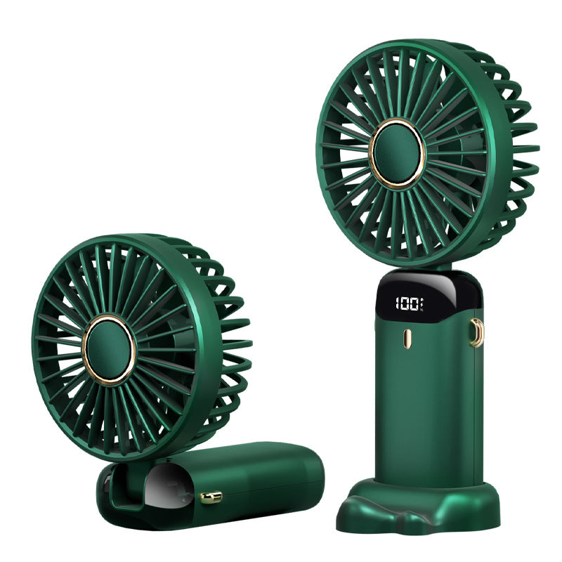 New Usb Handheld Fan Digital Display Folding Aromatherapy Desktop Fan Mini Portable Outdoor Small Fan